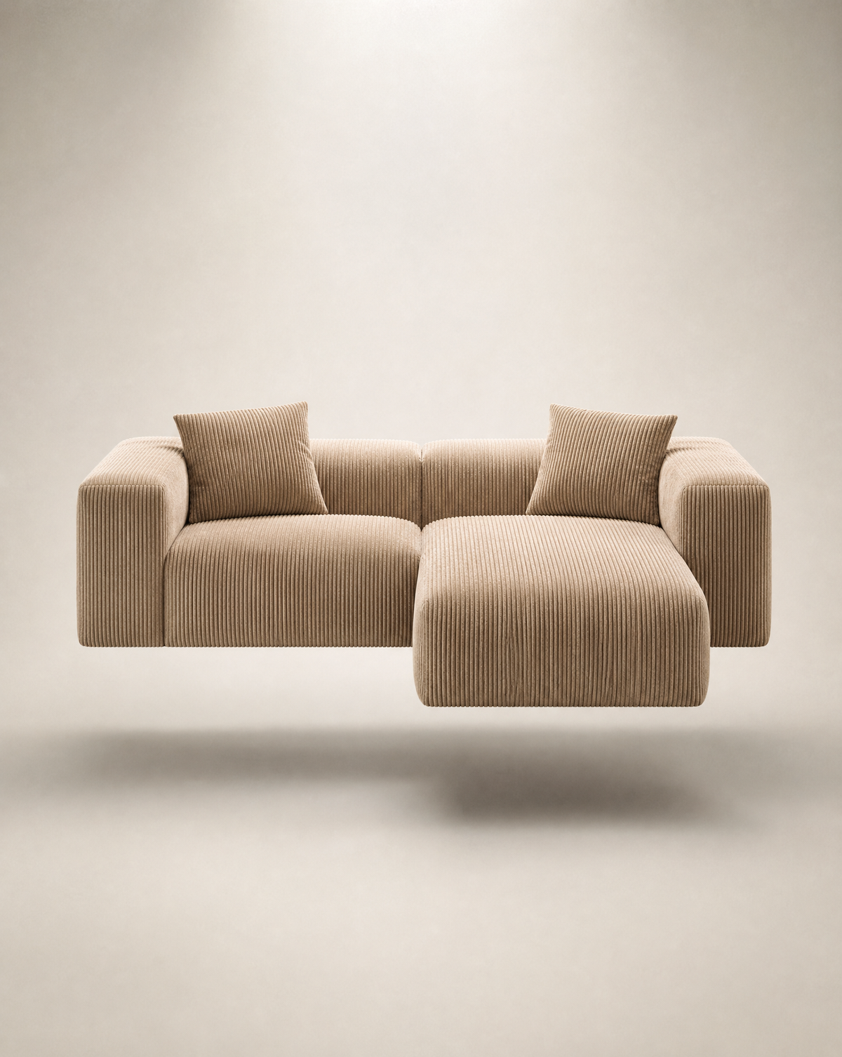 Canapé d'angle YUMBO Beige angle droit – AJ621-2 (162-CAN-202-0385)