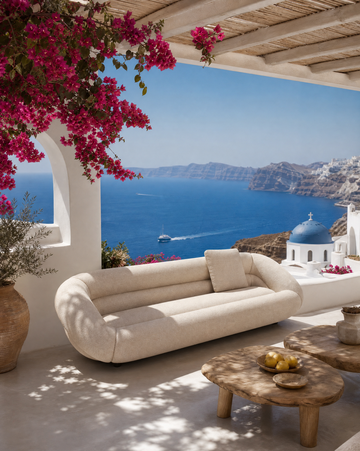 Inspiration - Un été à Santorin - canapé CALI