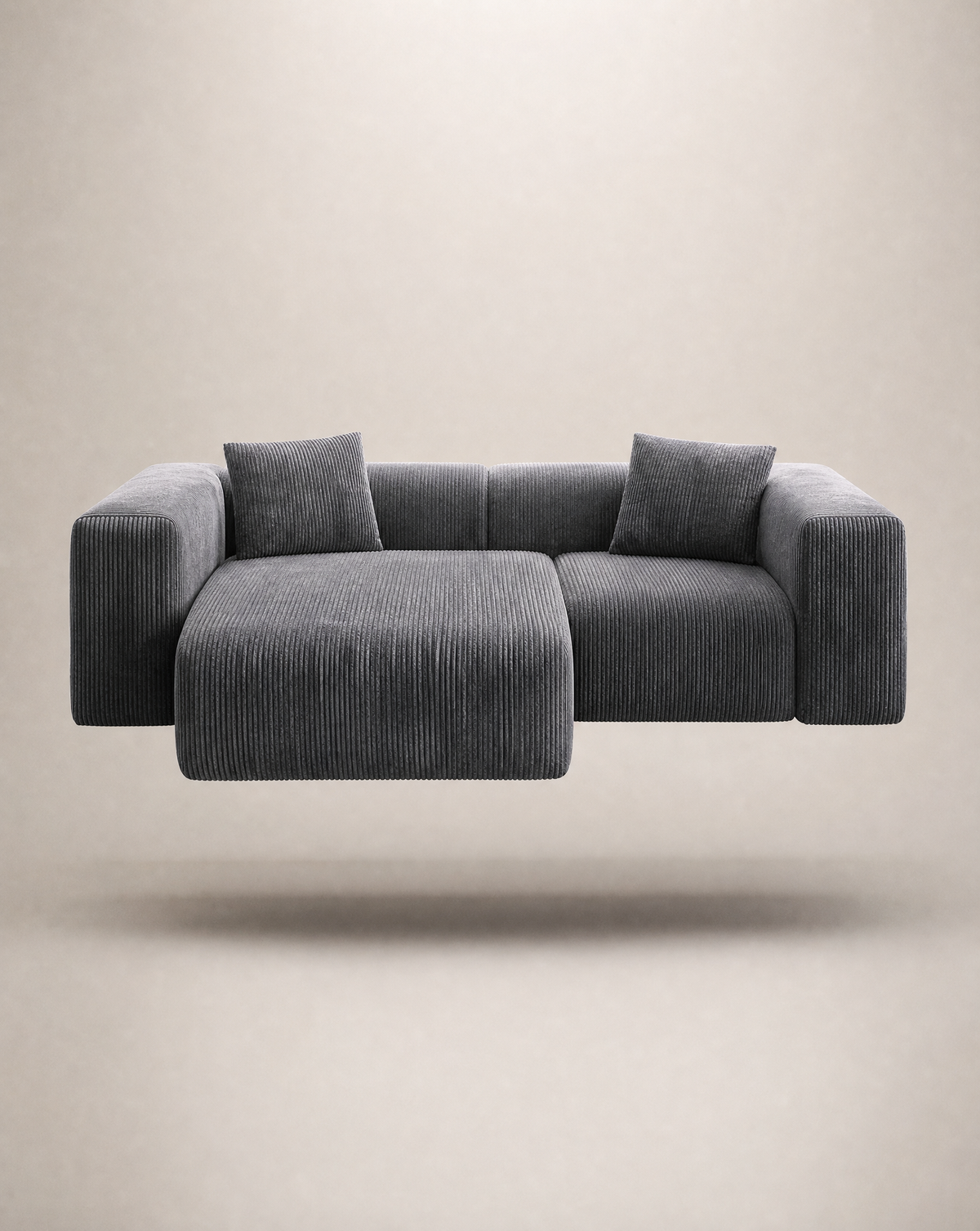 Canapé d'angle YUMBO Gris – AJ621-22 (162-CAN-202-0384 / 0387)