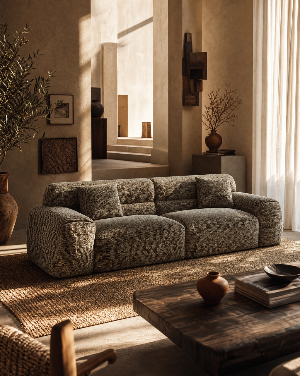 ARAUCA - Canapé beige - ambiance bohème