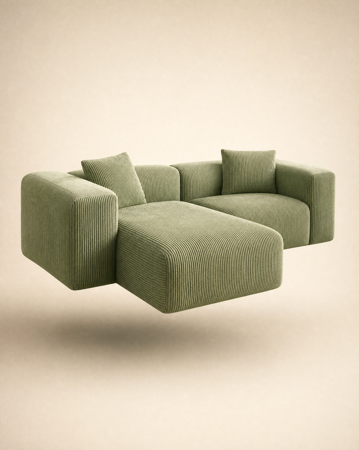 Canapé d'angle YUMBO Vert – AJ621-12 (162-CAN-202-0383 / 0386)