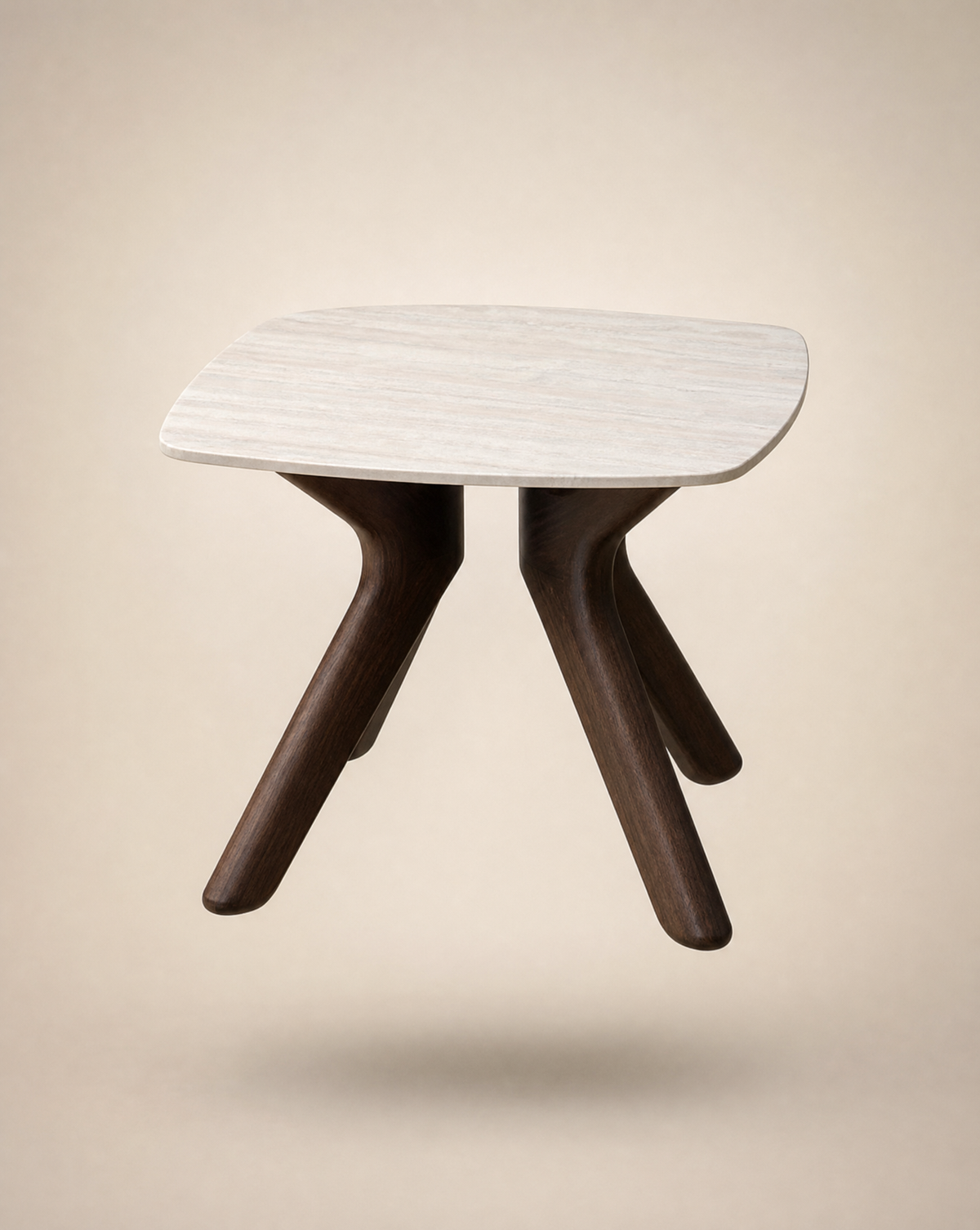 SIERRA NEVADA TABLE D'APPOINT - Travertin mat
