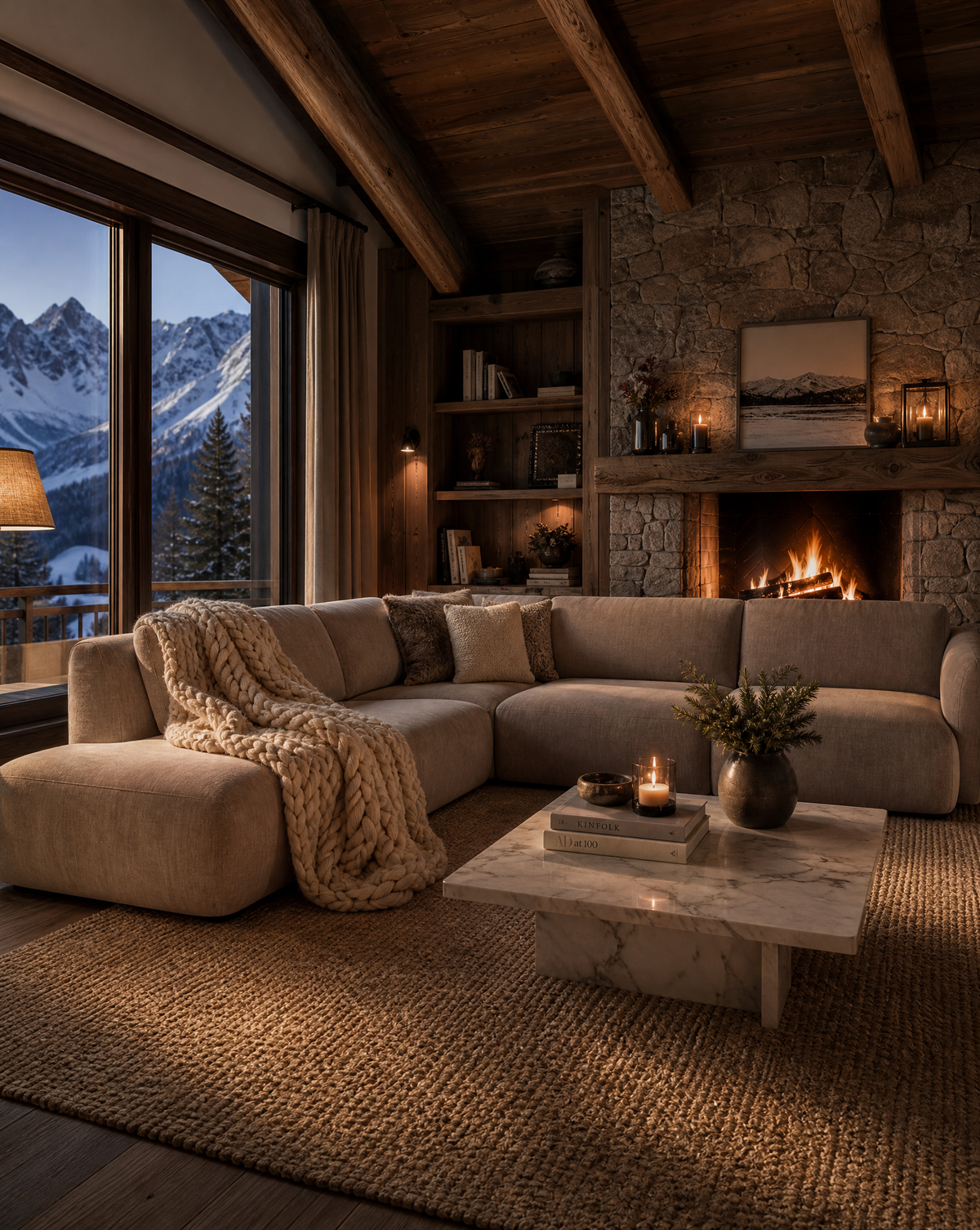 Inspiration - Refuge en montagne - canapé d'angle SALENTO