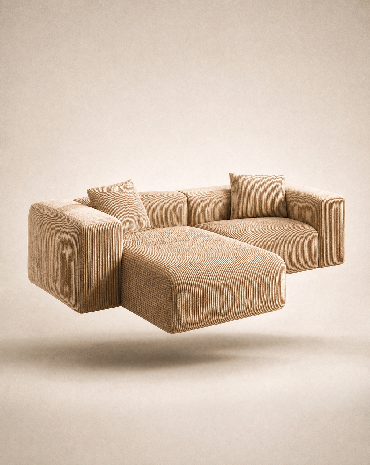 Canapé d'angle YUMBO Beige – AJ621-2 (162-CAN-202-0382 / 0385)